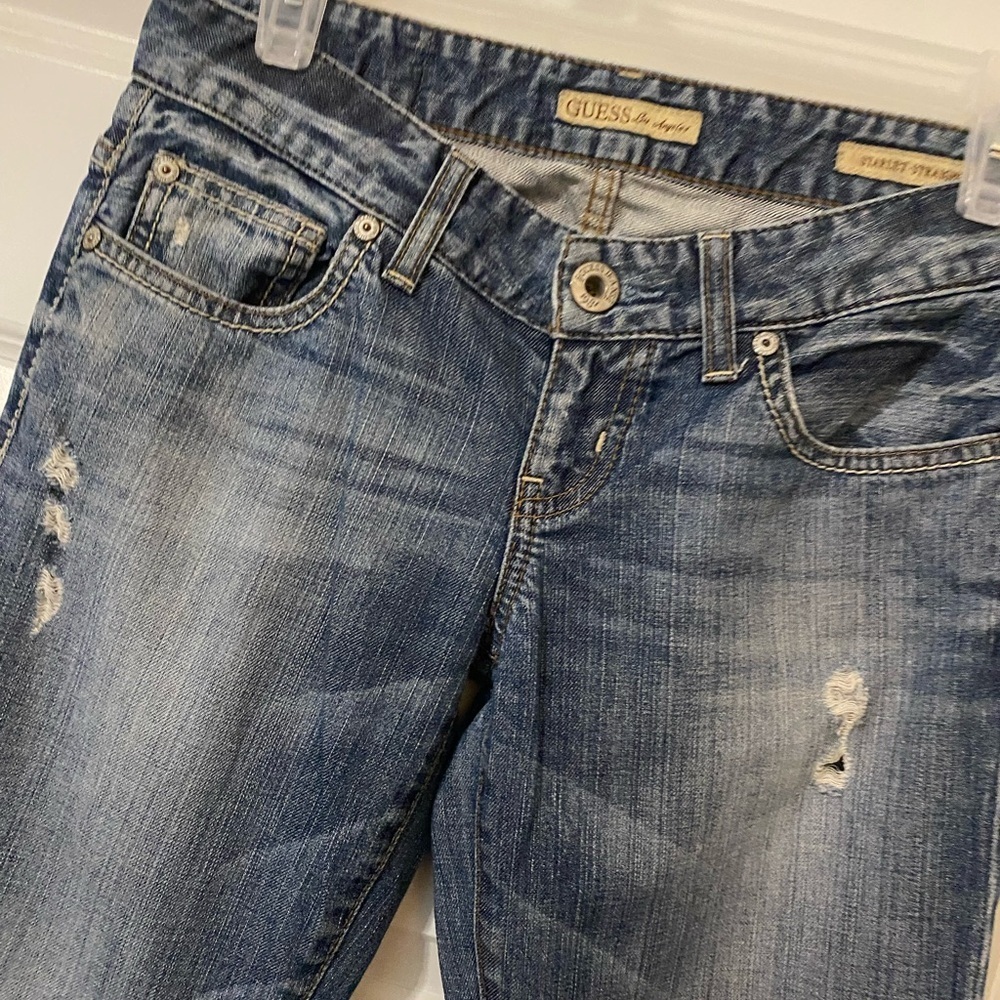 Guess Jeans Ultra Low Rise Scarlet Straight Size 25 or 0 - Picture 4 of 9
